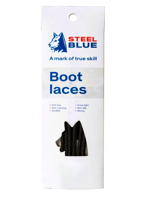 Steel Blue Veters/Laces Zwart 1 Paar