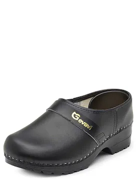 Gevavi Boston: geschlossener Clog, PU, schwarz