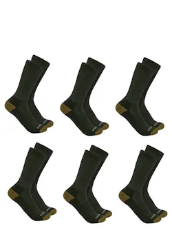 Carhartt Midweight Crew Sock 6 Pack SC1156M miniatuur