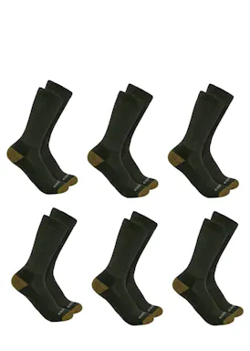 Carhartt Midweight Crew Sock 6 Pack SC1156M