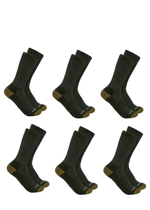 Carhartt Midweight Crew Sock 6 Pack SC1156M