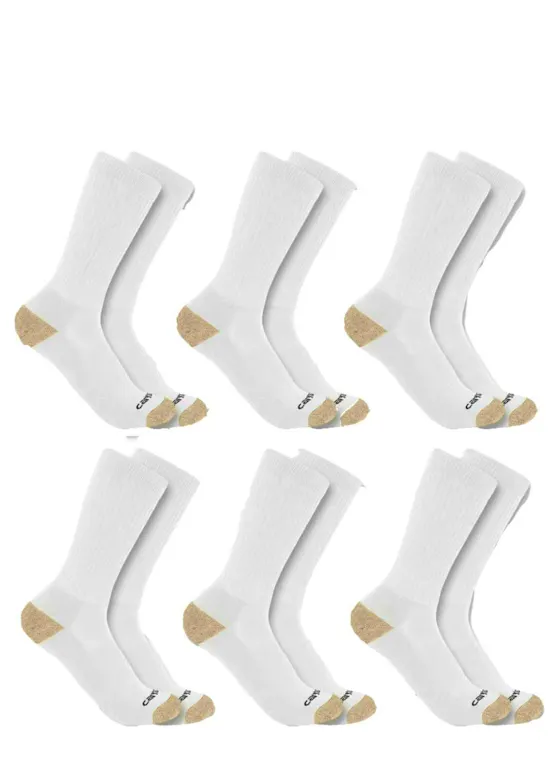 Carhartt Midweight Crew Socks 6-Pack SC1156M