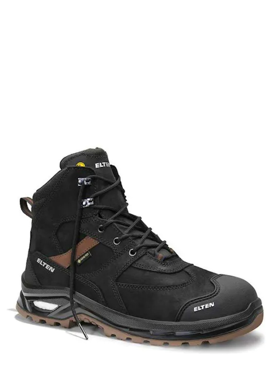 Elten Robson XXP Pro GTX, Black-Brown Mid, ESD, S3S, HI, CI Sicherheitsschuh