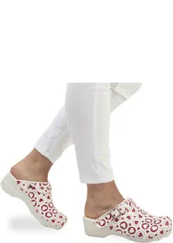 Sanita Flex 38 Klomp Wit/Rood miniatuur