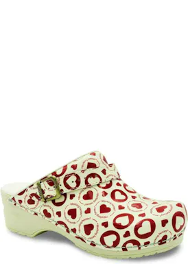 Sanita Flex 38 Klomp Wit/Rood