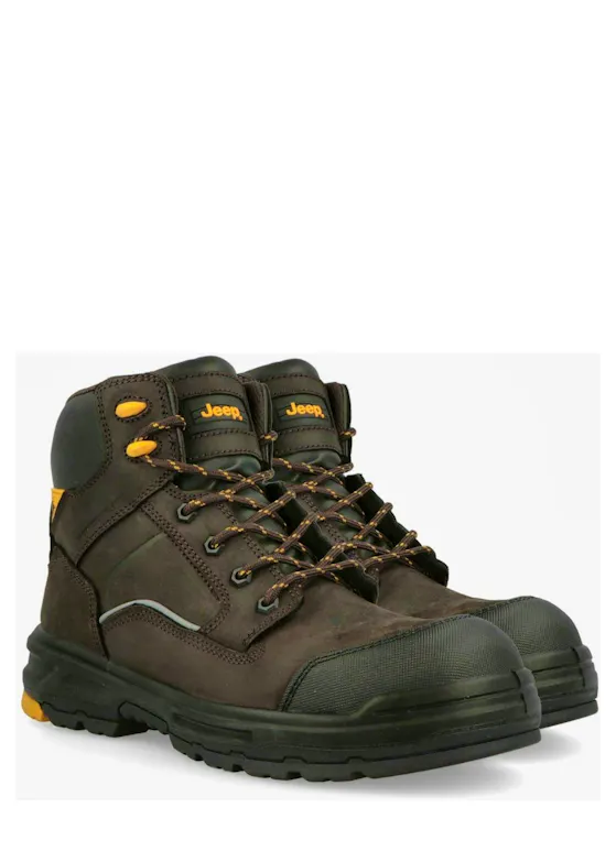 Jeep Safety Hawk Toe MH Dark Brown S3S Werkschoen