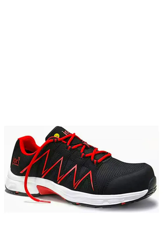 Elten Jori Sicherheitsschuh Jo Speedy, niedrig, ESD, S1P, schwarz/rot