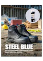 Steel Blue Argyle ZIP Black Waterproof TPU BC S3 Black miniatuur