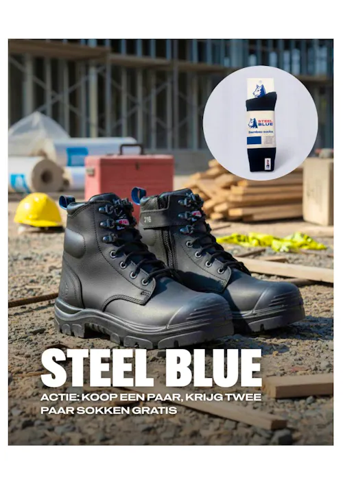 Steel Blue Argyle ZIP Schwarz, wasserdichtes TPU, BC, S3 – Schwarz