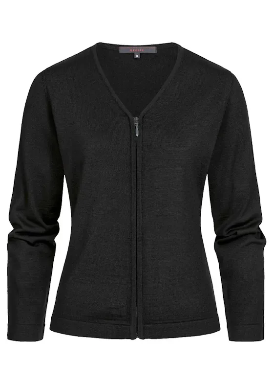 Greiff 6052 Weste mit Reißverschluss Regular-Fit Damen-Essentials - Strick