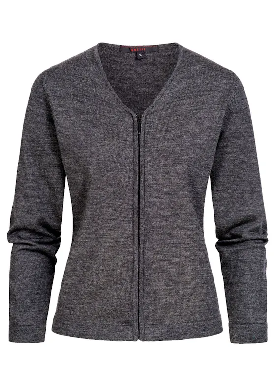 Greiff 6052 Weste mit Reißverschluss Regular-Fit Damen-Essentials - Strick