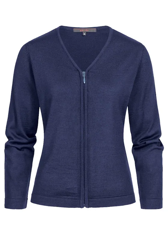 Greiff 6052 Weste mit Reißverschluss Regular-Fit Damen-Essentials - Strick