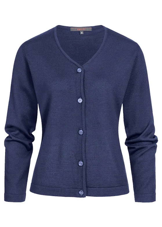 Greiff 6053 Weste mit Knopfverschluss, Regular Fit – Damen-Essentials – Strick
