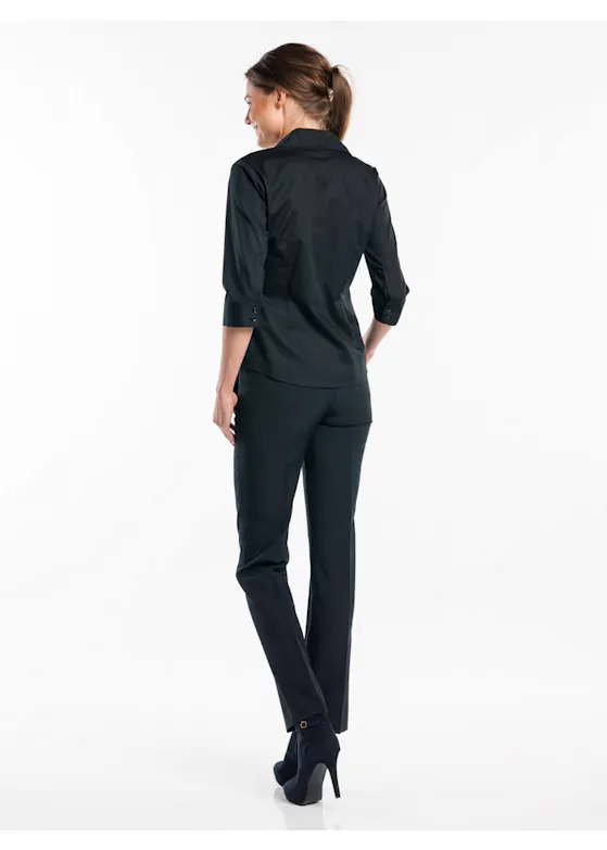 Chaud Devant 611 3/4-Sleeve Stretch Blouse — Damen Serve Elegance