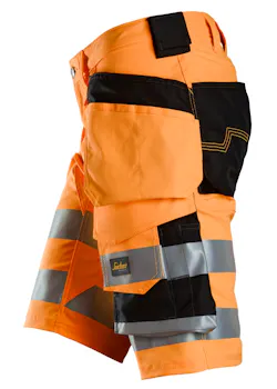Snickers High-Vis Klasse 1 Stretch Korte Werkbroek met Holsterzakken 6135 miniatuur