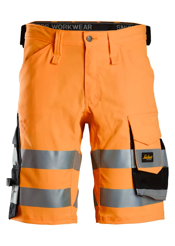 Snickers Stretch kurze Arbeitshose (High-Vis Klasse 1)