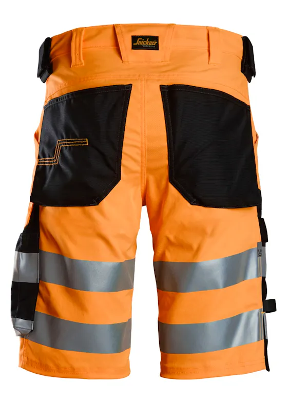 Snickers Stretch kurze Arbeitshose (High-Vis Klasse 1)