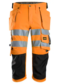 Snickers High-Vis Klasse 1 -/2 Stretch Pirate Broek met Holsterzakken 6138 miniatuur