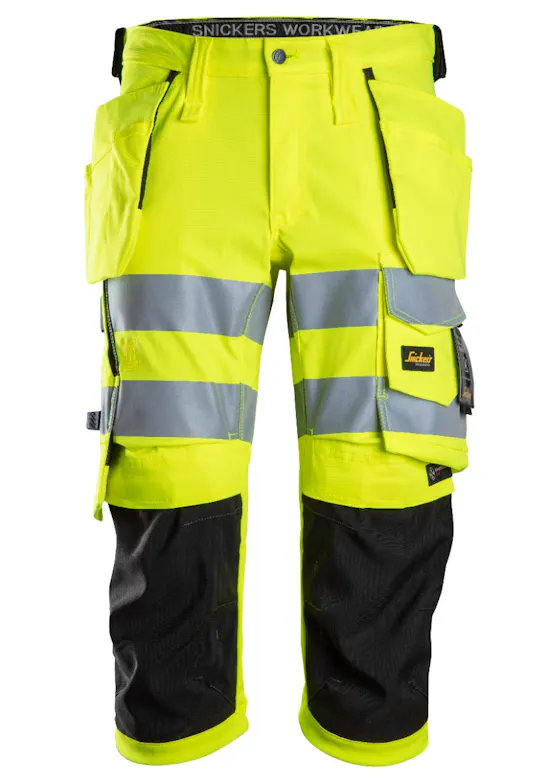 Snickers High-Vis-Klasse 1/2 Stretch-Piratenhose mit Holstertaschen