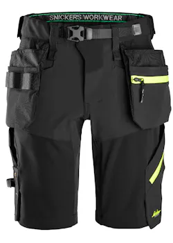 Snickers FlexiWork, Softshell Stretch Korte Werkbroek met Holsterzakken 6140 miniatuur