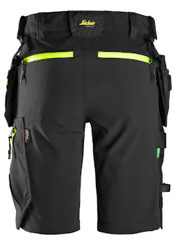 Snickers FlexiWork, Softshell Stretch Korte Werkbroek met Holsterzakken 6140 miniatuur