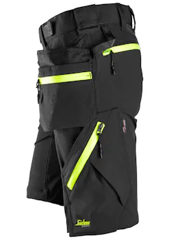 Snickers FlexiWork, Softshell Stretch Korte Werkbroek met Holsterzakken 6140 miniatuur