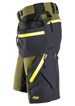 Snickers FlexiWork, Softshell Stretch Korte Werkbroek met Holsterzakken 6140 miniatuur