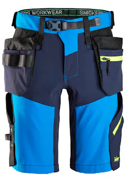 Snickers FlexiWork, Softshell Stretch Korte Werkbroek met Holsterzakken 6140 miniatuur