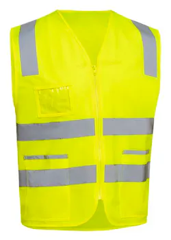 Bisley EV0340T Vest Taped Hi Vis Zip Reflecterend Regular Fit miniatuur