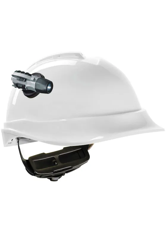 MSA-Helm V-Gard 200, unbelüftet, mit Lampenhalter