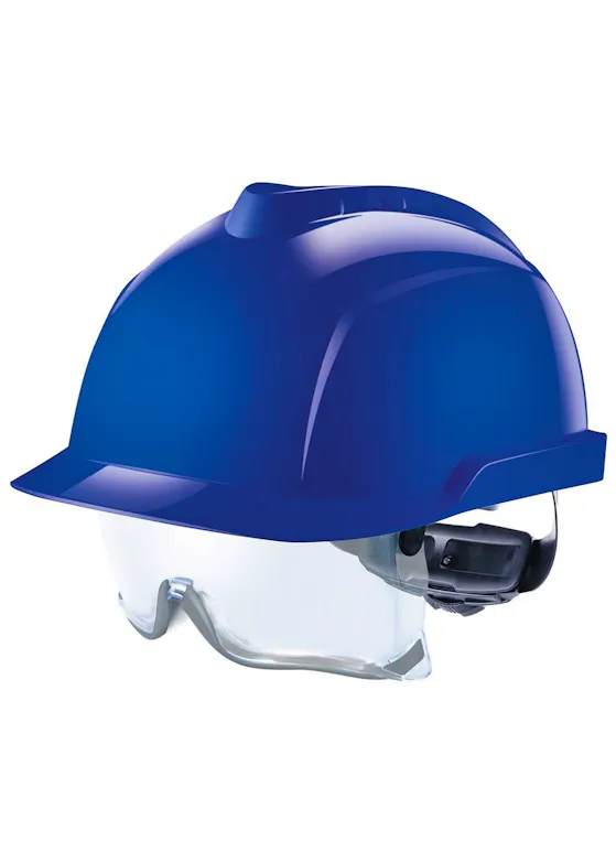 MSA-Helm V-Gard 930, ungeventiliert, mit Schutzbrille