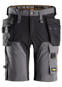 Snickers AllroundWork, 4-Weg Stretch Korte Broek met Holsterzakken 2.0 - 61751 miniatuur