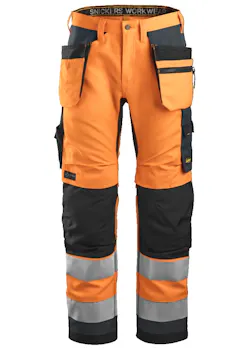 Snickers Workwear High-Vis Werkbroek+ met Holsterzakken, Klasse 2 6230 miniatuur
