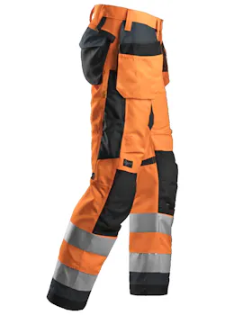Snickers Workwear High-Vis Werkbroek+ met Holsterzakken, Klasse 2 6230 miniatuur