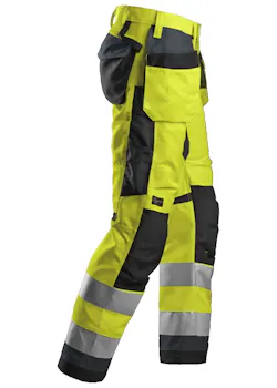 Snickers Workwear High-Vis Werkbroek+ met Holsterzakken, Klasse 2 6230 miniatuur