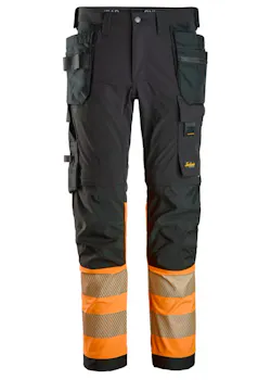Snickers High-Vis Klasse 1 4-Way Stretch Werkbroek met Holsterzakken 6231