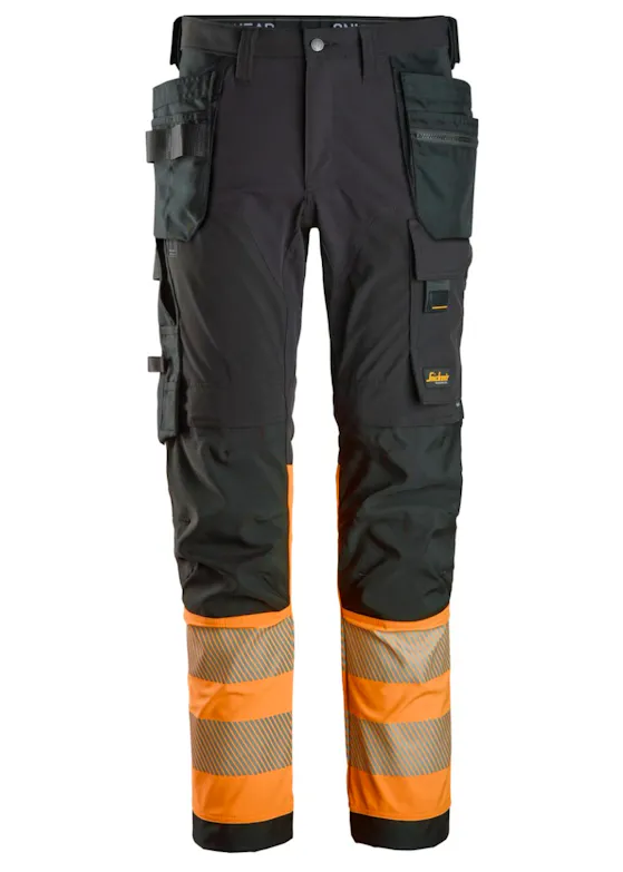 Snickers High-Vis Klasse 1 4-Way Stretch Werkbroek met Holsterzakken 6231