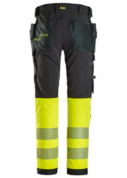 Snickers High-Vis Klasse 1 4-Way Stretch Werkbroek met Holsterzakken 6231 miniatuur