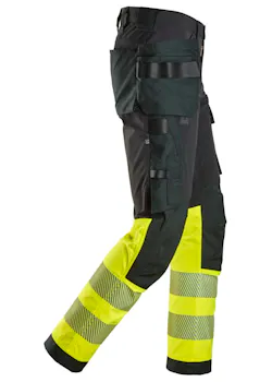 Snickers High-Vis Klasse 1 4-Way Stretch Werkbroek met Holsterzakken 6231 miniatuur