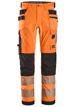 Snickers High-Vis Klasse 2 4-Way Stretch Werkbroek met Holsterzakken 6232