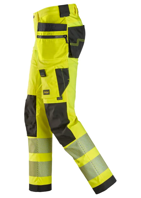 Snickers High-Vis Klasse 2 4-Way Stretch Werkbroek met Holsterzakken 6232