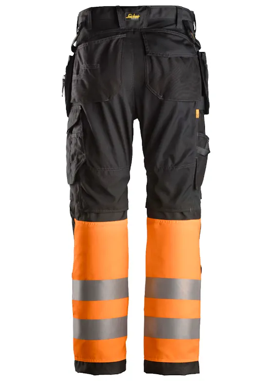 Snickers Workwear Warnschutz Arbeitshose+ mit Holstertaschen, Klasse 1 - 6233