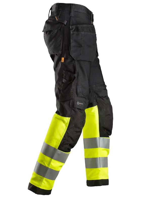 Snickers Workwear Warnschutz Arbeitshose+ mit Holstertaschen, Klasse 1 - 6233