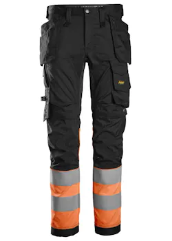 Snickers High-Vis, Klasse 1 - Stretch Trousers Holster Pockets 6234