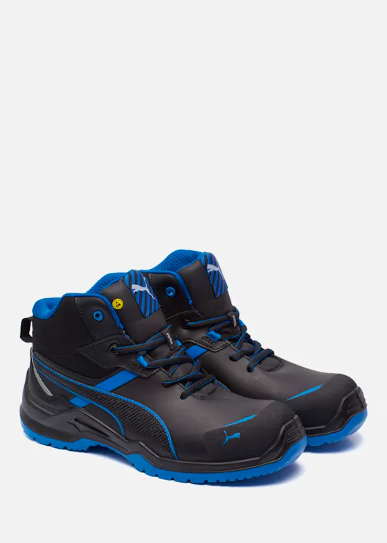 Puma Krypton Blue Mid S3S ESD Werkschoen