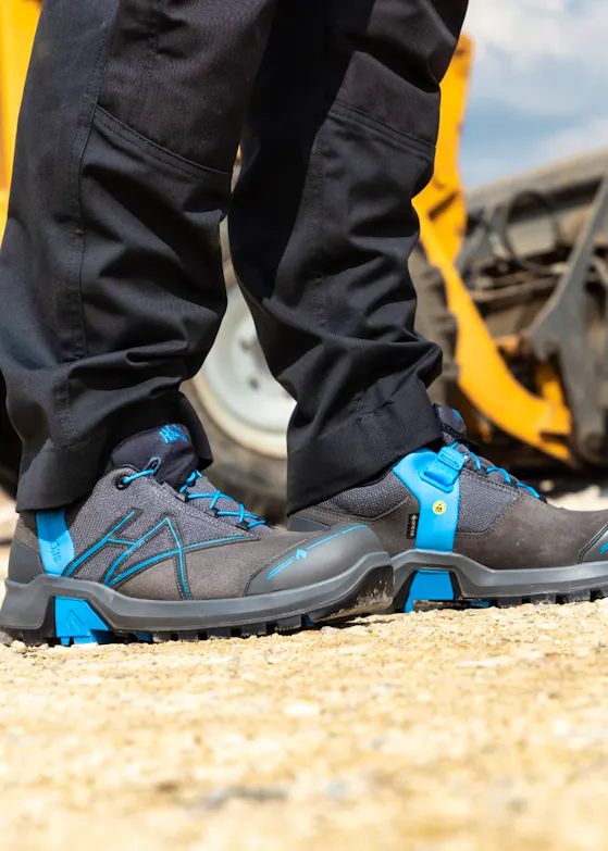 Haix Connexis Safety+ GTX Low, Grey-Blue, S3-Sicherheitsschuh