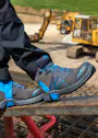 Haix Connexis Safety+ GTX Mid Grey-Blue S3 Werkschoen miniatuur