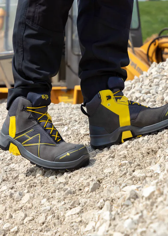 Haix Connexis Safety+ GTX Mid Grey-Yellow S3 Sicherheitsschuh