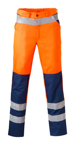 Fluor oranje/marineblauw