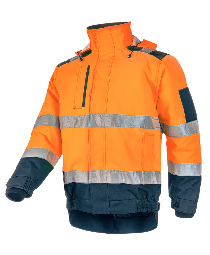 High Vis Orange/Marineblau